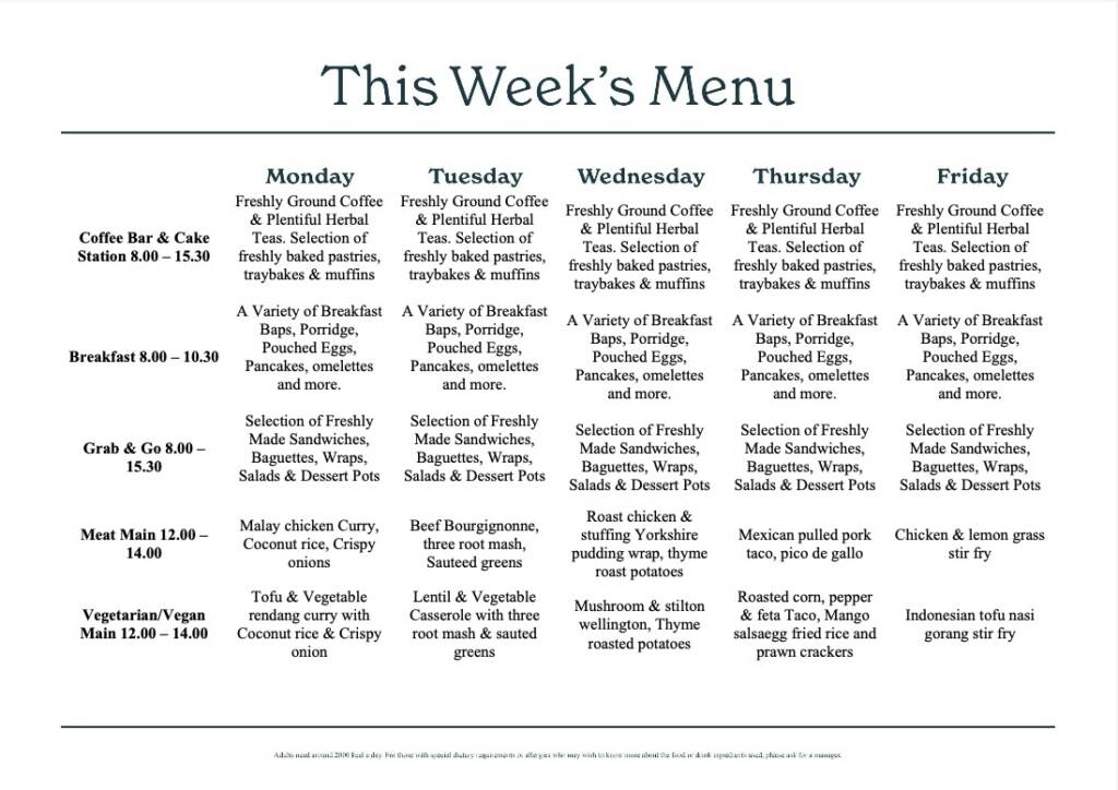 Week 150925 menu